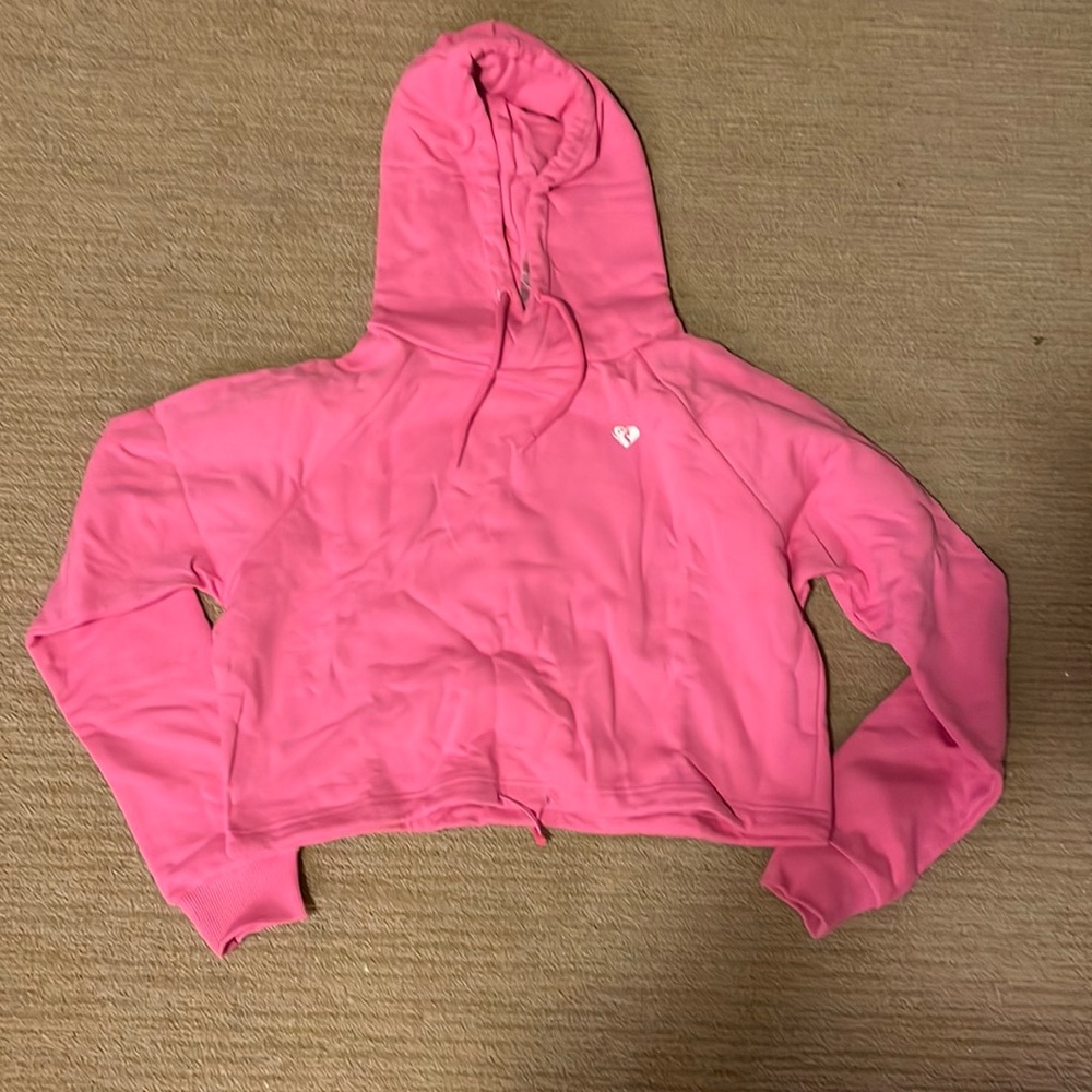 Women’s Best Pink Power Crop Hoodie, size small